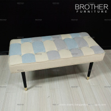 Home furniture white design modern bedroom upholstery bed bench